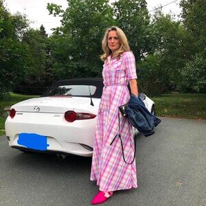 Full length Cotton Plaid Dress